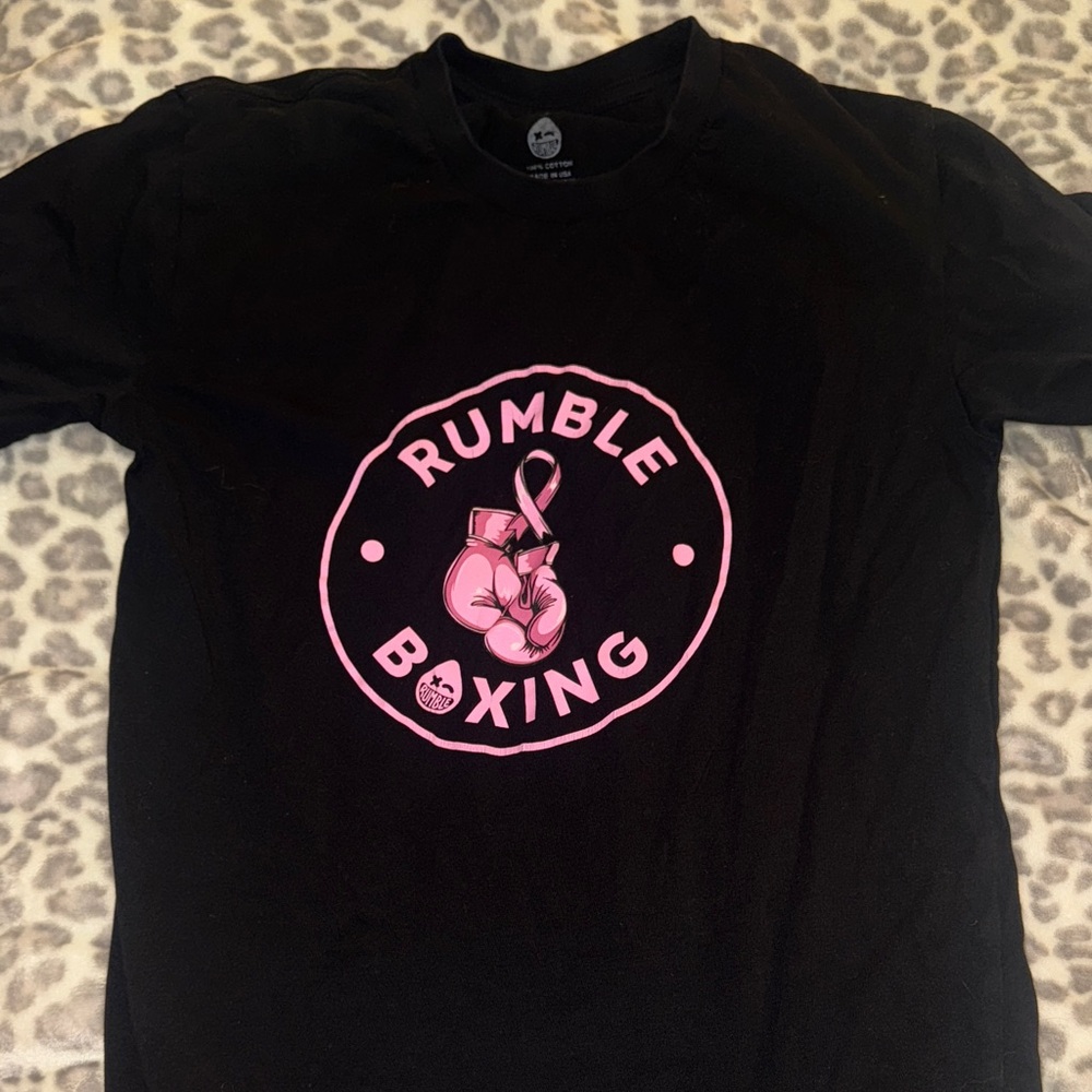 Rumble Boxing Black T-Shirt with BCA logo